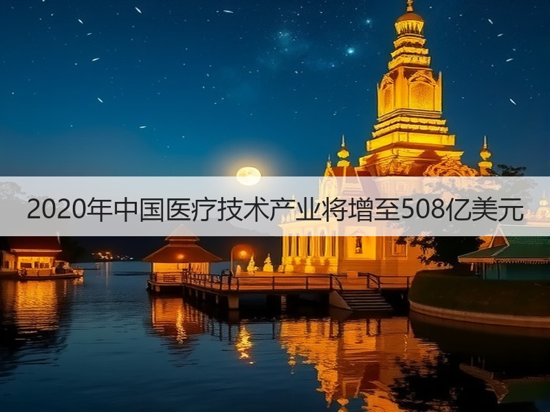 2020年中国医疗技术产业将增至508亿美元