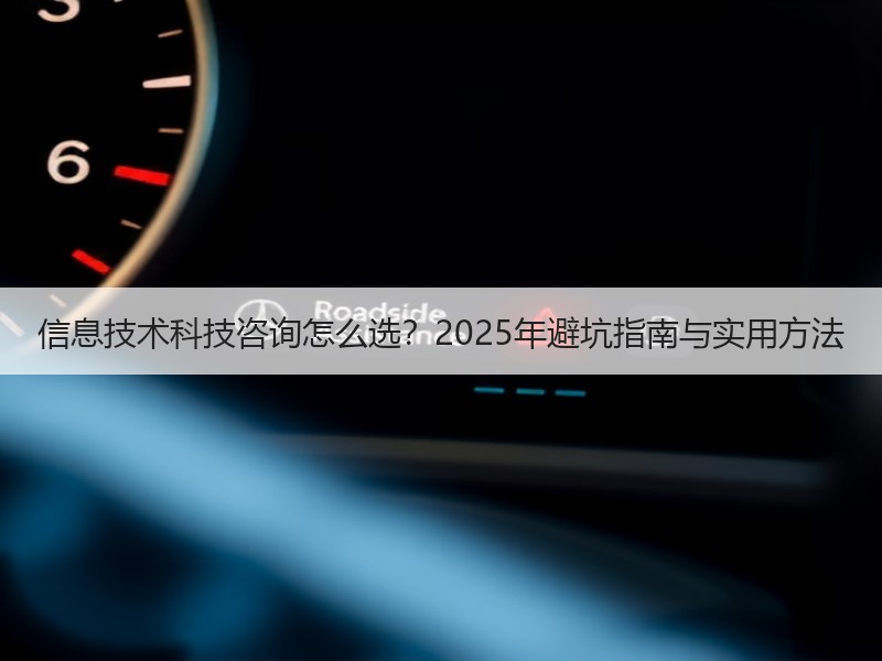 信息技术科技咨询怎么选？2025年避坑指南与实用方法