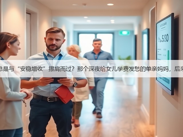 为什么你总是与“安稳增收”擦肩而过?那个深夜给女儿学费发愁的单亲妈妈,后来怎样了?(图2) 为什么你总是与“安稳增收”擦肩而过?那个深夜给女儿学费发愁的单亲妈妈,后来怎样了?(图2)
