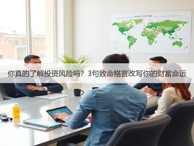 你真的了解投资风险吗?3句致命格言改写你的财富命运(图2) 你真的了解投资风险吗?3句致命格言改写你的财富命运(图2)